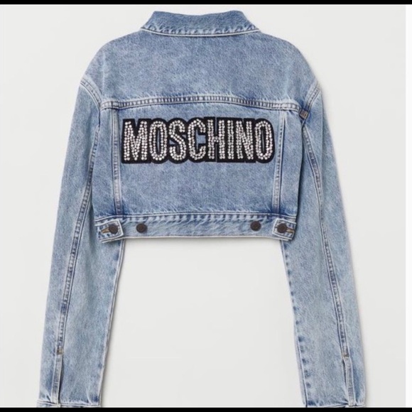 moschino cropped denim jacket